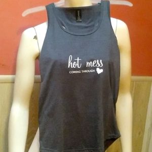 Tank tops with print transfer